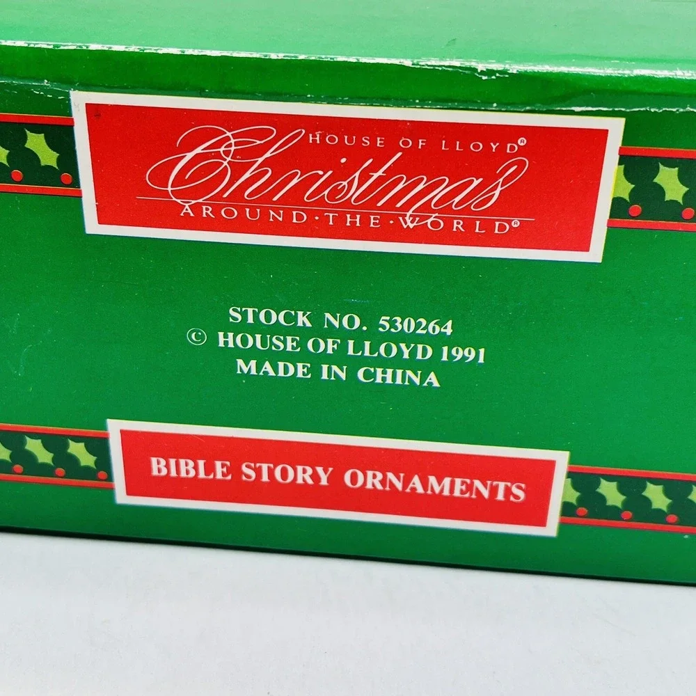 House‎ Of Lloyd Bible Story Ornaments Vtg 1991 Christmas Around The World w/ Box
